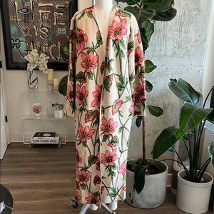 Zara Beige Beaded Floral Knit Sweater